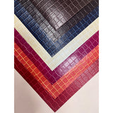 Metal two-tone Kingston check leatherette paper
