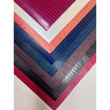 Metal two-tone lizard-embossed leatherette paper