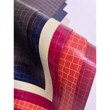 Metal two-tone Kingston check leatherette paper