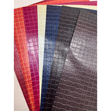Metal two-tone Kingston check leatherette paper