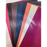 Metal two-tone lizard-embossed leatherette paper