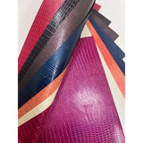 Metal two-tone lizard-embossed leatherette paper