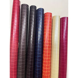 Metal two-tone Kingston check leatherette paper