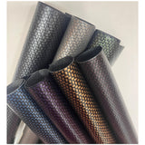 Metal two-tone basket weave leatherette paper