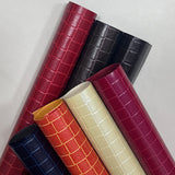 Metal two-tone Kingston check leatherette paper
