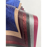Metal layered textured leather paper