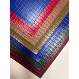 Metallic King's Check Leatherette Paper